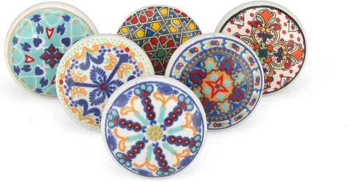 Miniatura 25 de Tiradores y pomos dorados para cajones, varios pomos de puerta antiguos para armarios de cocina, decoración bohemia de granja, juego de 6