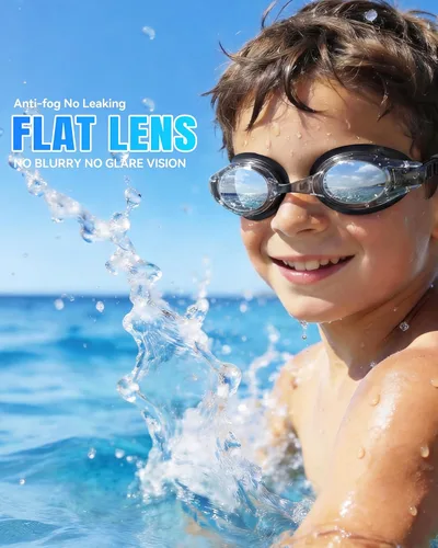Miniatura 2 de Aegend - Paquete de 2 gafas para niños, gafas de natación para niños de 4 a 16 años, niños y niñas jóvenes, gafas de piscina antivaho, impermeables