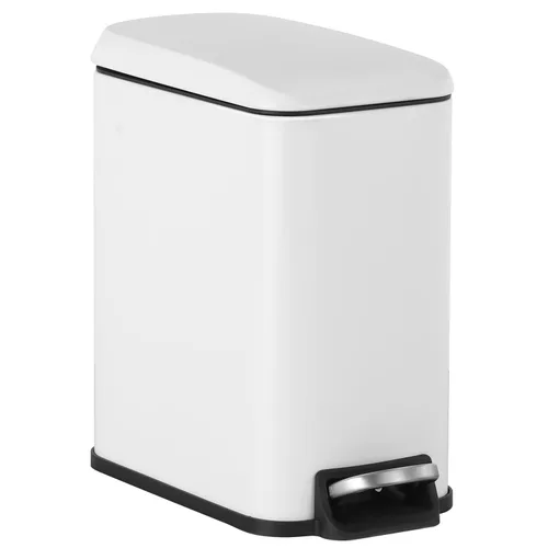 Miniatura 9 de PayLessHere Cubo de basura delgado de 1.3 galones con tapa, pequeño cubo de basura negro de acero inoxidable con cubo interior extraíble