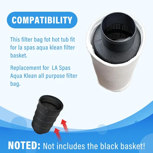 Miniatura 3 de Bolsa de filtro de repuesto para LA Spas Aqua Klean Bolsa de filtro multiusos para bañera de hidromasaje, paquete de 4