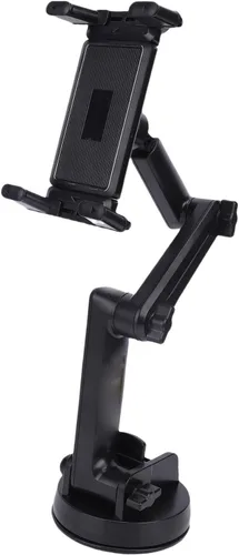 ASHATA Soporte de teléfono para camión, brazo largo de 16.9 pulgadas de largo, rotación de 360 grados, antideslizante, fuerte ventosa, con goma
