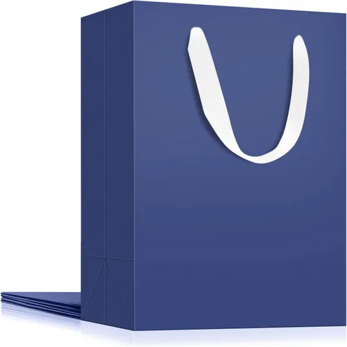 Miniatura 28 de EUSOAR Bolsas de compras de papel con asas, paquete de 25 bolsas pequeñas de papel kraft de 5.9 x 2.3 x 7.8 pulgadas, bolsa de mercancía