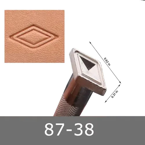 Miniatura 2 de Herramientas de estampado de cuero, paquete de 2 sellos profesionales de cuero para trabajo artesanal (84-18+87-38)