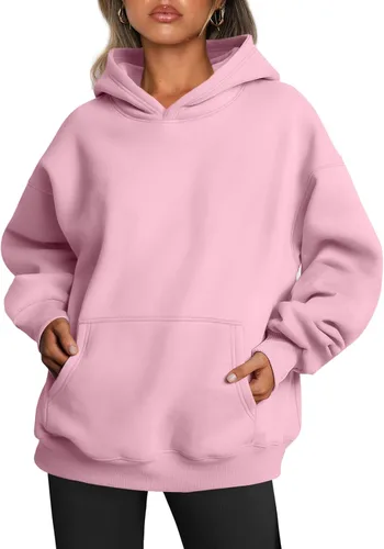 Miniatura 209 de Trendy Queen - Sudaderas extragrandes con capucha para mujer, suéteres de manga larga, sin botones, de vellón, de otoño, ropa de invierno