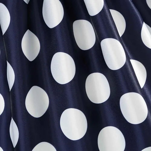 Miniatura 6 de Vestido vintage de lunares para niñas pequeñas vestido de princesa Rockabilly Dot para niñas blanco 5-6 años