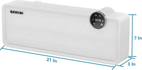 Miniatura 7 de Calentador de pared, calentador eléctrico de 1500 W para dormitorio, oficina, sala de estar, espacio de hasta 1200 pies cuadrados