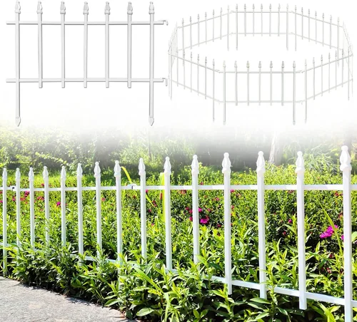Miniatura 2 de Thealyn Valla de jardín decorativa de metal de 22 pulgadas de ancho x 18 pulgadas de alto (5 paneles, longitud total de 9.17 pies), valla plegable