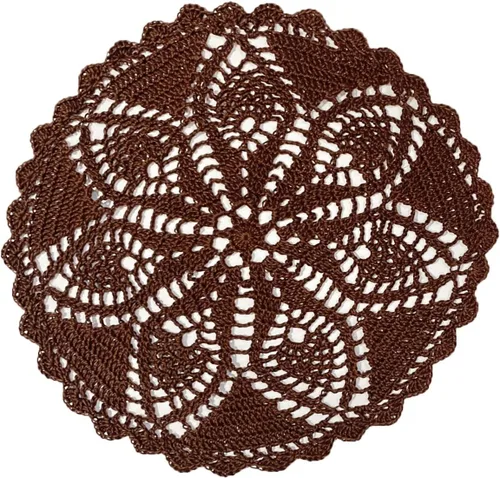 Miniatura 33 de Mantel Individual de Encaje de 11 a 12 Pulgadas Tapetes de Mesa Redondos Hechos a Mano Tapete de Ganchillo Cocina Vajilla Posavasos para Taza