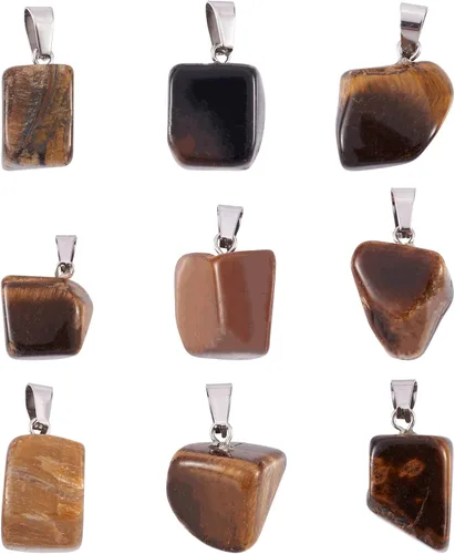 Miniatura 26 de Beadthoven - 24 dijes de piedras preciosas irregulares naturales, piedras curativas mixtas, chakras, reiki, pepita, piedras preciosas para hacer