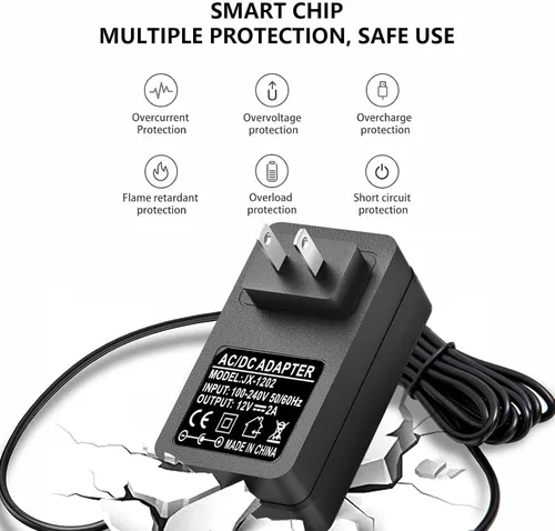 Miniatura 5 de Cargador de teclado Casio de 12 V CA/CC compatible con teclado Casio WK-1600 WK-1800 WK-1630 WK-3000 WK-3000D WK-3200 WK-3300 WK-3500 WK-3800
