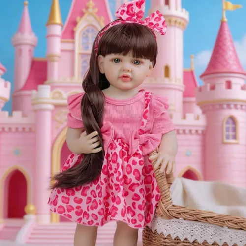 Miniatura 17 de 20 pulgadas dormido bebé Reborn 3D pintura piel con venas visibles cuerpo muñeca de tela, vinilo suave juguete de niña recién nacida como un Muñeca