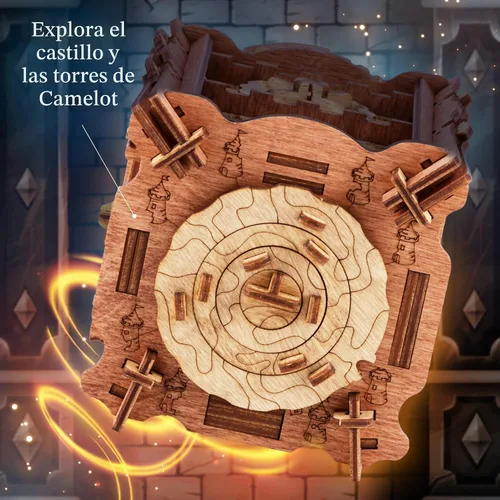 Miniatura 4 de iDventure Cluebox The Trial of Camelot Caja de Rompecabezas de Escape Room Rompecabezas 3D Desafiante Acertijo Mental para Adultos Idea