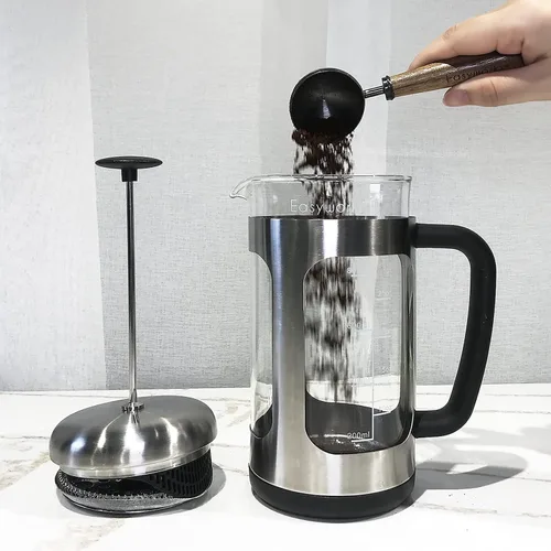 Miniatura 9 de Easyworkz Cuchara de café retro de acero inoxidable con mango de nogal negro, 0.35 oz - cuchara medidora (Gunmetal)