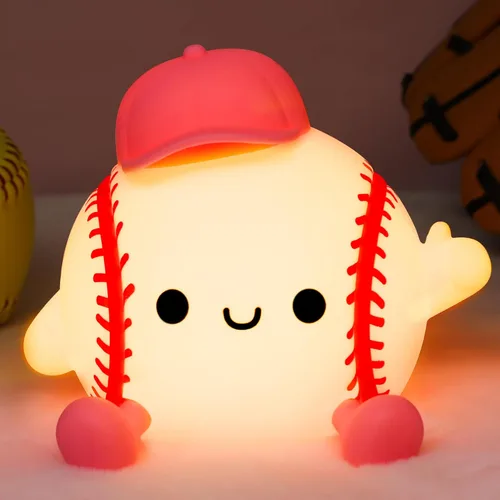 Miniatura 11 de CoolGift Mart Regalos de Tenis, Linda Luz Nocturna de Silicona con Pelota de Tenis, Control Táctil y Temporizador, Adecuada para Lactancia Lectura