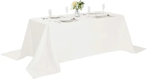 Miniatura 83 de Cupuamon - Mantel rectangular de 60 x 84 pulgadas, tela de poliéster lavable para decoración de bodas, fiestas, cenas y banquetes