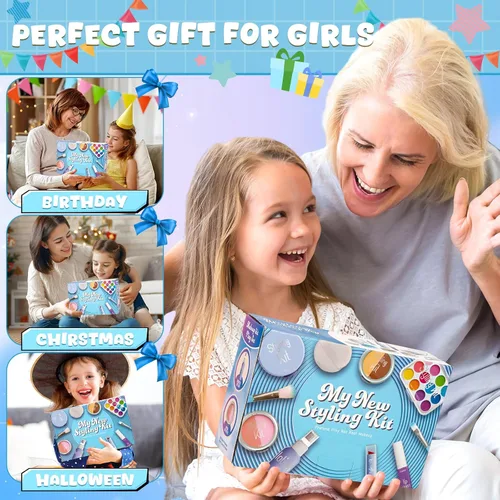 Miniatura 7 de Kits de maquillaje falso, juguetes para niñas de 3, 4, 5 años, juguetes cosméticos de maquillaje para niñas de 3 a 5 años