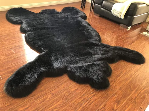 Miniatura 27 de LAMBZY - Alfombra de piel de oveja sintética súper suave hipoalergénica sedosa, estilo peluche de oso, para sala de estar, habitación de niños, sofá
