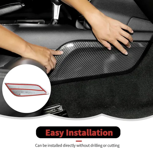 Miniatura 5 de RT-TCZ Cubierta de fibra de carbono para consola central, panel de palanca de cambios lateral, accesorios interiores, decoración para Ford Mustang