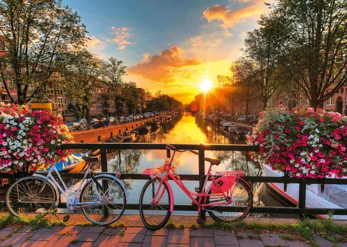 Miniatura 8 de Ravensburger Bicycles in Amsterdam - Rompecabezas de 1000 piezas para adultos - 12000662 - Herramientas hechas a mano, fabricado en Alemania, cada