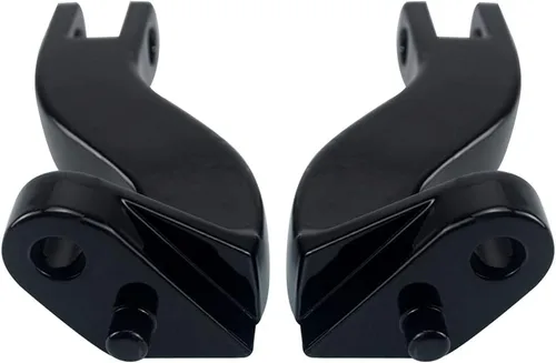Miniatura 4 de Kit de Montaje de Reposapiés Trasero para Pasajero 10mm para Harley Touring Road King Road Glide Street Glide Electra Glide Modelos 1993-2025, Negro
