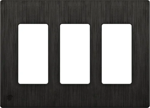 Miniatura 9 de ENERLITES Placas de pared decorativas sin tornillos, cubiertas de tomacorrientes seguras para niños, tamaño de 4 posiciones, 4.68" H x 8.30" L, Negro