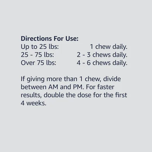 Miniatura 3 de Amazon Basics Suplemento masticable prémium para cadera y articulaciones para perros con EPA y DHA, 60 unidades (anteriormente Solimo)