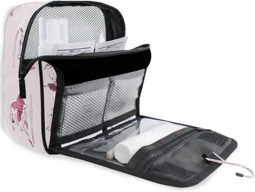 Miniatura 3 de AUUXVA Neceser de viaje, organizador de cosméticos, bolsa de maquillaje colgante para mujeres, hombres y niñas, Bailarina bailarina