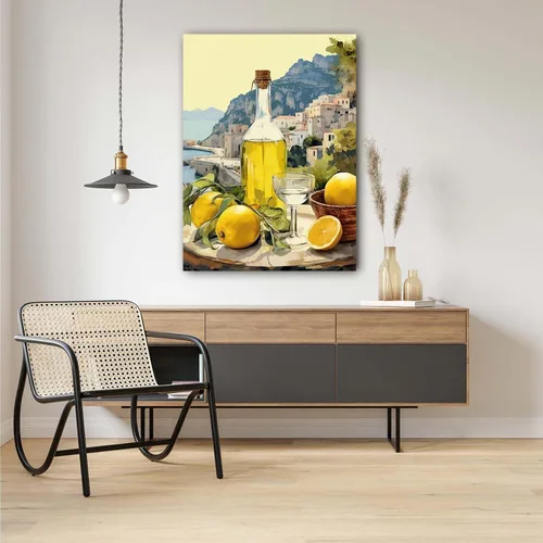 Miniatura 5 de FWLBUGRA Impresión de Pared de Limoncello Italiano Decoración Rústica Regalo Perfecto de Inauguración de Casa Arte de Limón de Amalfi Arte de Comida