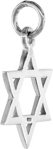Miniatura 2 de Delicado collar de plata de ley de 58 pulgadas con diseño de estrella de David para mujer, acabado impecable, 40 a 19.7in