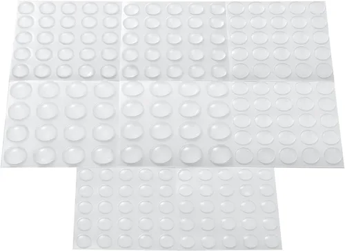 Miniatura 15 de Furnigear Parachoques para gabinete autoadhesivos de hule transparente suave - Parachoques para puerta de gabinete con puntos, topes de gabinete