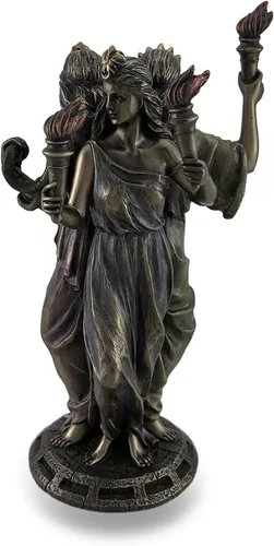 Miniatura 2 de Veronese Design s 8 1/4" alto griego triple diosa de la magia estatua de resina fundida en frío bronce antiguo acabado luna diosa escultura