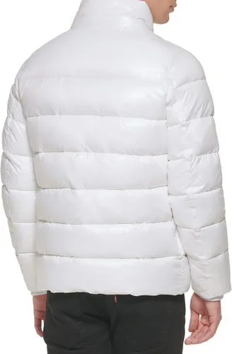 Miniatura 4 de GUESS Acolchado con cremallera de gran tamaño con logotipo de peso medio para, Blanco