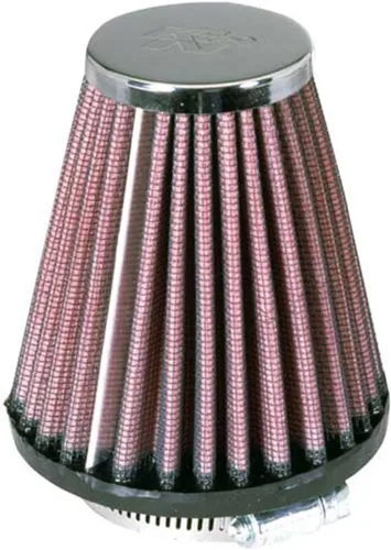 K&N Filtro de aire universal con abrazadera original de alto flujo de por vida: alto rendimiento, premium: diámetro de brida: 2.0625 pulgadas,