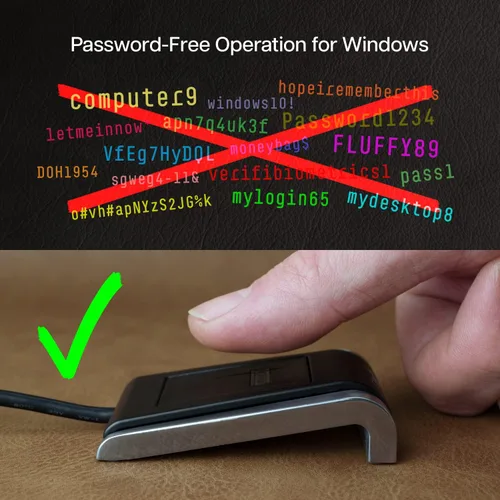 Miniatura 2 de Lector de huellas dactilares USB de escritorio Verifi P2000 - Windows Hello, Windows Password Free Operation