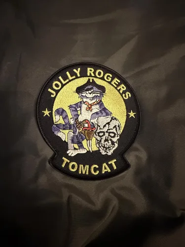 Miniatura 5 de VF-84 Jolly Rogers F-14 Tomcat Patch, 5 pulgadas, azul marino, gancho y bucle, Fighter Heritage, propiedad de veteranos