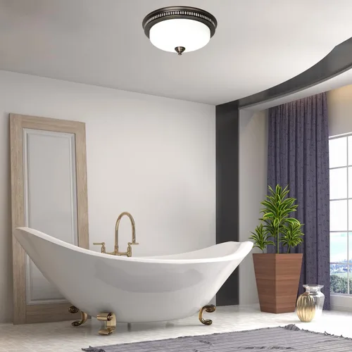 Miniatura 3 de Akicon Extractor de baño con luz, ultra silencioso de 110 CFM 1.5 Sones Ventilación de escape de baño Combo de luz y luz nocturna, 3 años de Blanco
