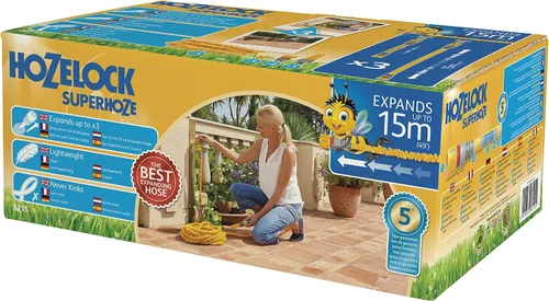 Miniatura 8 de HOZELOCK - Manguera extensible Superhoze de 24.6 ft: Manguera flexible, se estira hasta 3 veces la longitud original Con 2 accesorios Aquastop