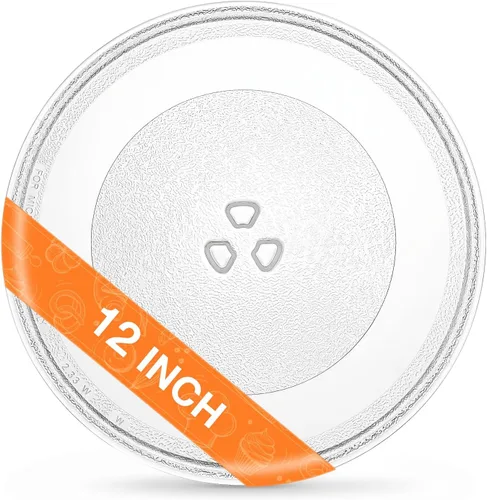 Placa giratoria de vidrio para microondas de 12 pulgadas, bandeja de vidrio de repuesto, bandeja de vidrio de repuesto para LG, GE, Magic Chef,