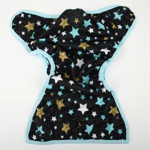 Miniatura 3 de Pañal de tela para bebé, pañal, talla única, 8 libras a 36 libras para niños (estrellas)