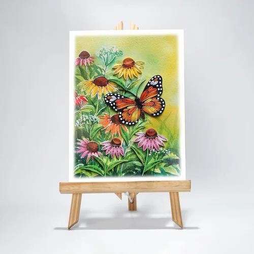 Miniatura 3 de Tarjeta de felicitación estacional, verano invierno, primavera, otoño Tarjeta de cumpleaños para mamá, madre, linda tarjeta de filigrana acolchada