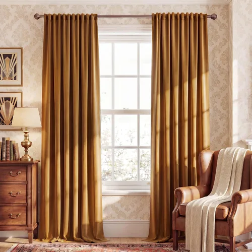 Miniatura 24 de NICETOWN Cortinas de terciopelo negro de 84 pulgadas de largo, 2 paneles, bolsillo para barra y pestaña trasera, cortinas opacas de lujo, cortinas
