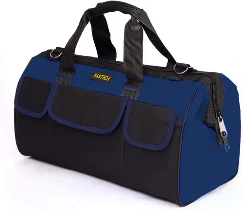 FASTECH Bolsa de herramientas resistente de 20 pulgadas con boca ancha para almacenamiento de herramientas, transportador y organizador, bolsa de