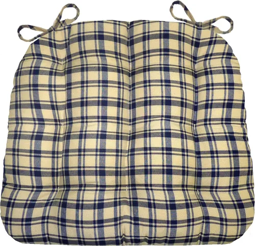 Miniatura 12 de Barnett Home Decor Almohadillas para silla de comedor con lazos - Bethanne Azul Floral Tamaño Mediano 16.5 x 18 - Cojines para silla Windsor