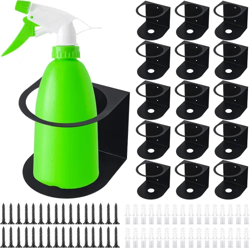Miniatura 8 de Gerrii 2 soportes para botellas de aerosol, organizador de botellas de montaje en pared, organizador de latas de aerosol para garaje y espacio