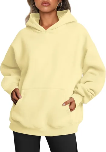 Miniatura 239 de Trendy Queen - Sudaderas extragrandes con capucha para mujer, suéteres de manga larga, sin botones, de vellón, de otoño, ropa de invierno