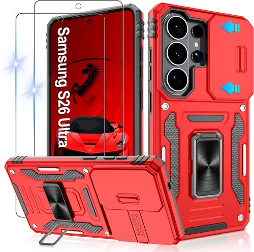 Miniatura 275 de Gritup para Samsung Galaxy S22 Funda con protectores de pantalla HD de 2 paquetes y cubierta deslizante para la cámara, protección contra caídas