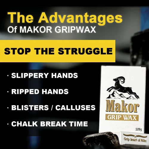 Miniatura 4 de MAKOR GRIPWAX - Barra de dominadas todo en uno con potenciador de agarre de 2.12 oz, anillos, pesas rusas, mancuernas para crossfit, F45, Hyrox