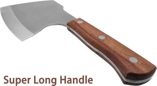 Kitory Cuchillo de carnicero para carne y huesos forjado tradicional para carne y hueso Marrón