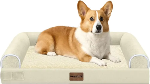Miniatura 43 de Cama ortopédica lavable para perros medianos y grandes: cama con cojines de apoyo para perros medianos y grandes, cama impermeable de espuma tipo