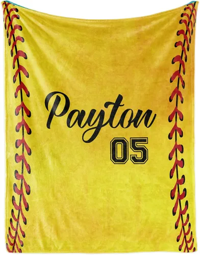 Miniatura 21 de Manta suave personalizada para bebés: manta de diseño de béisbol personalizada para niños con nombre y número, regalos de ropa de cama para bebés